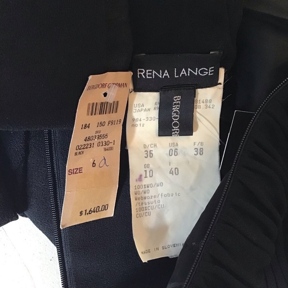 DEADSTOCK VINTAGE RENA LANGE BERGDORF GOODMAN WOOL LONG SLEEVE KNEE LENGTH DRESS - Picture 9 of 15